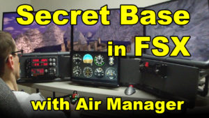 approaching Secret Base in FSX
