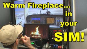 Warm fireplace in your Flight Sim!