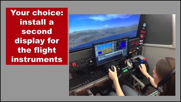 woman at the controls of the DIY Flight Sim Pod