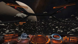 Elite Dangerous virtual cockpit, sidewinder