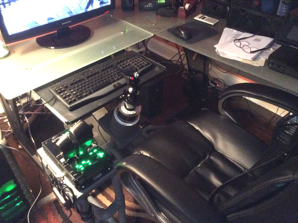 HOTAS frame with Warthog joystick by Ron