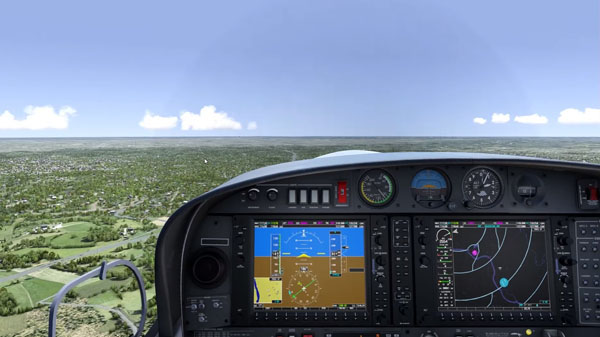 Flight Sim World cockpit DA40